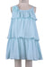 544Bl- Blue Ruffle Tier Dress