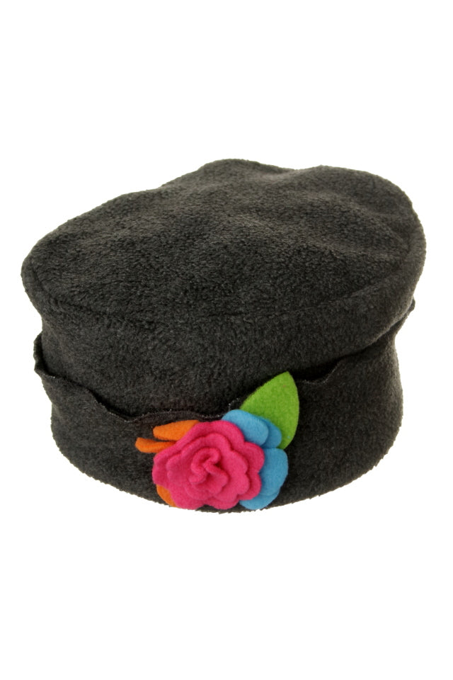 6024CHB- Charcoal  Fleece Garden Hat