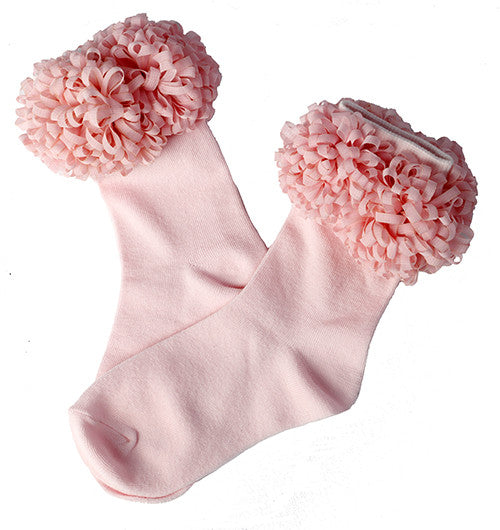 #201 Pink Pom Socks